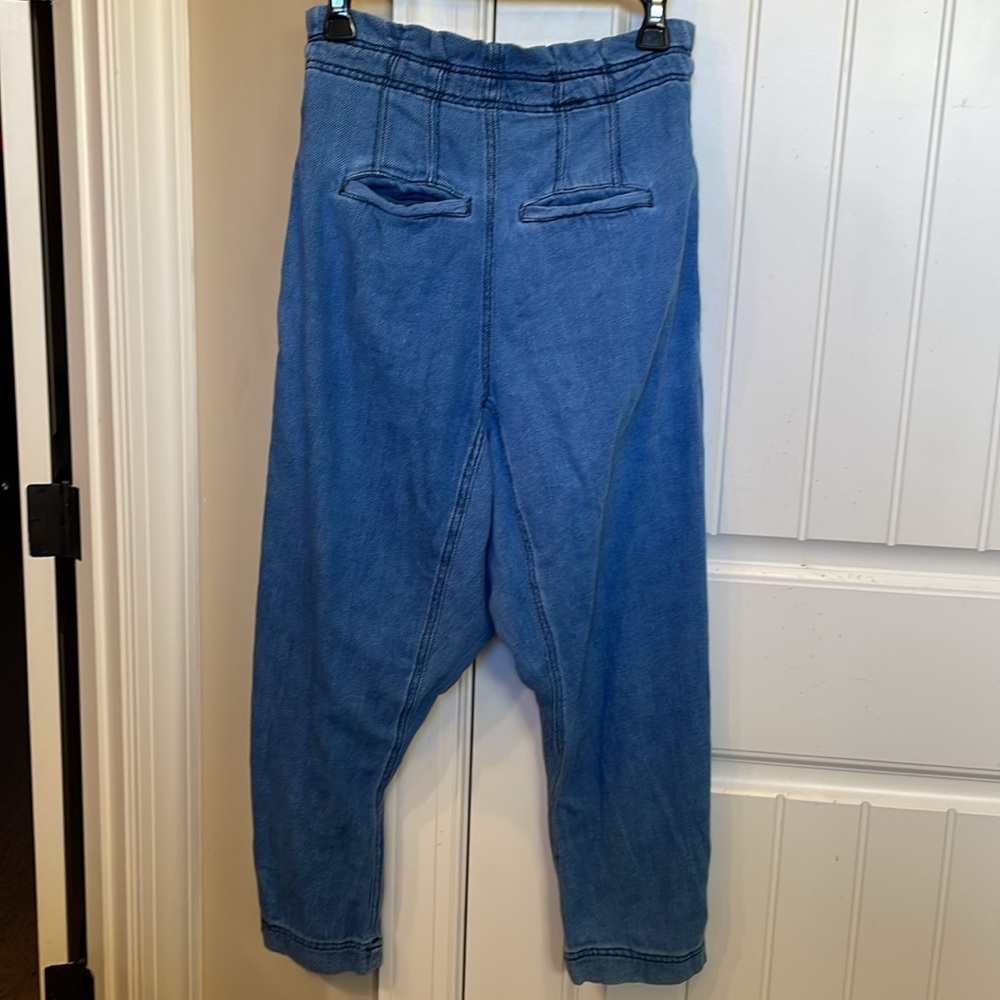 Free People We The Free “Mover and Shaker” Paper Bag Pants. Very oversized. EUC - Picture 3 of 6